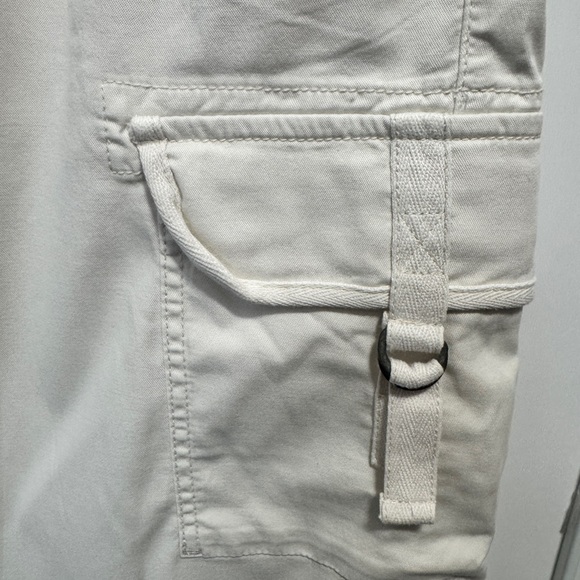 American Eagle Dreamy Drape Baggy Wide Leg Pants Cream - Picture 8 of 12